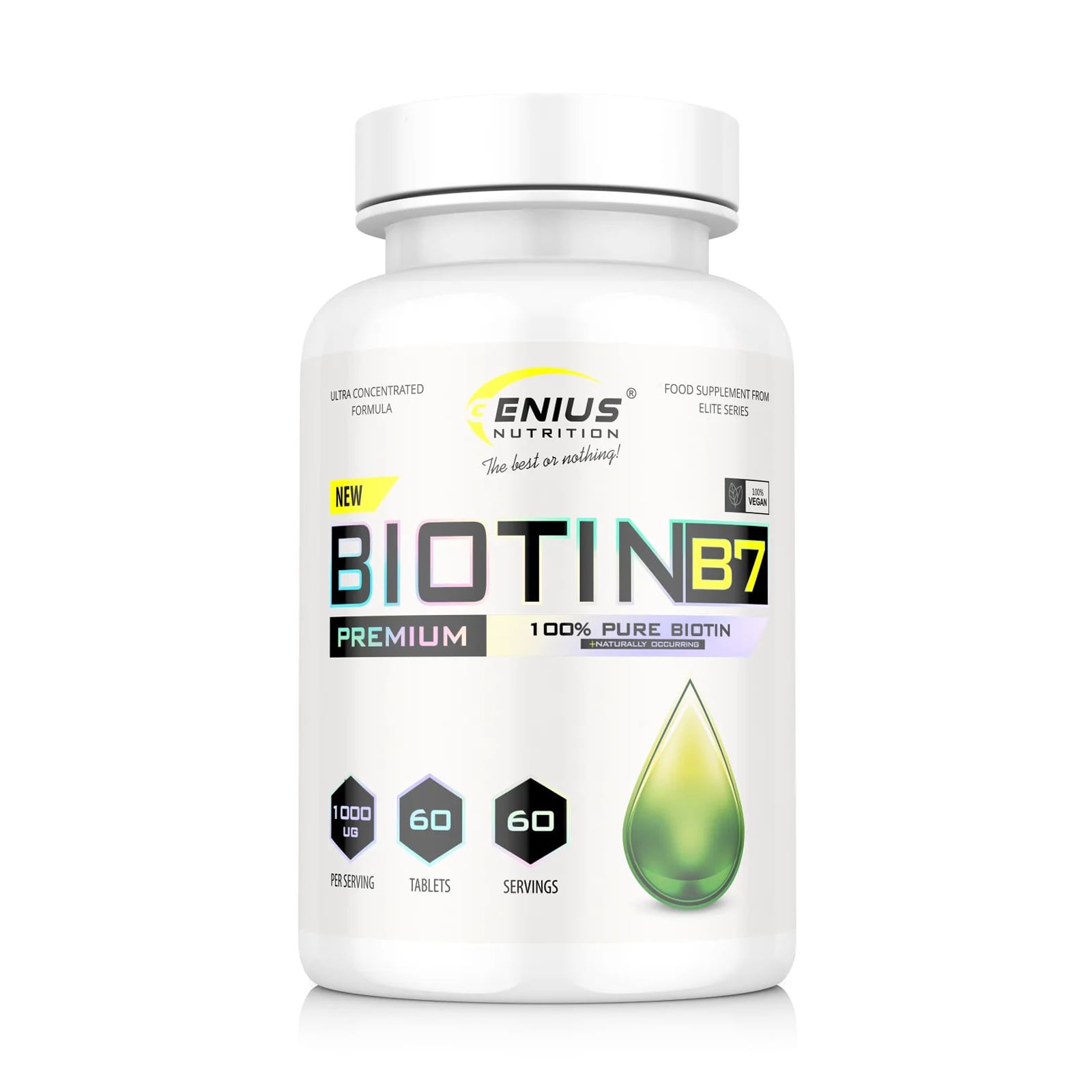 Біотин B7 Genius Nutrition Biotin B7, 60 таблеток